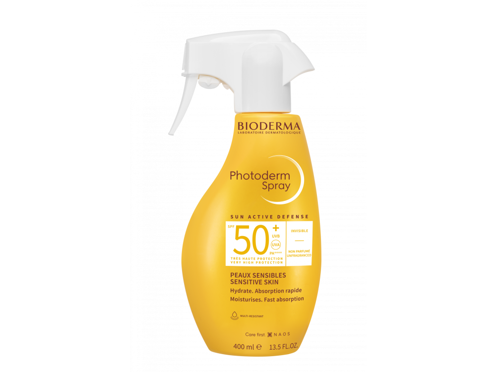 Bioderma Photoderm Spray Sun Active Defense Αντηλιακό Σώματος για Ευαίσθητες Επιδερμίδες με SPF50, 400ml